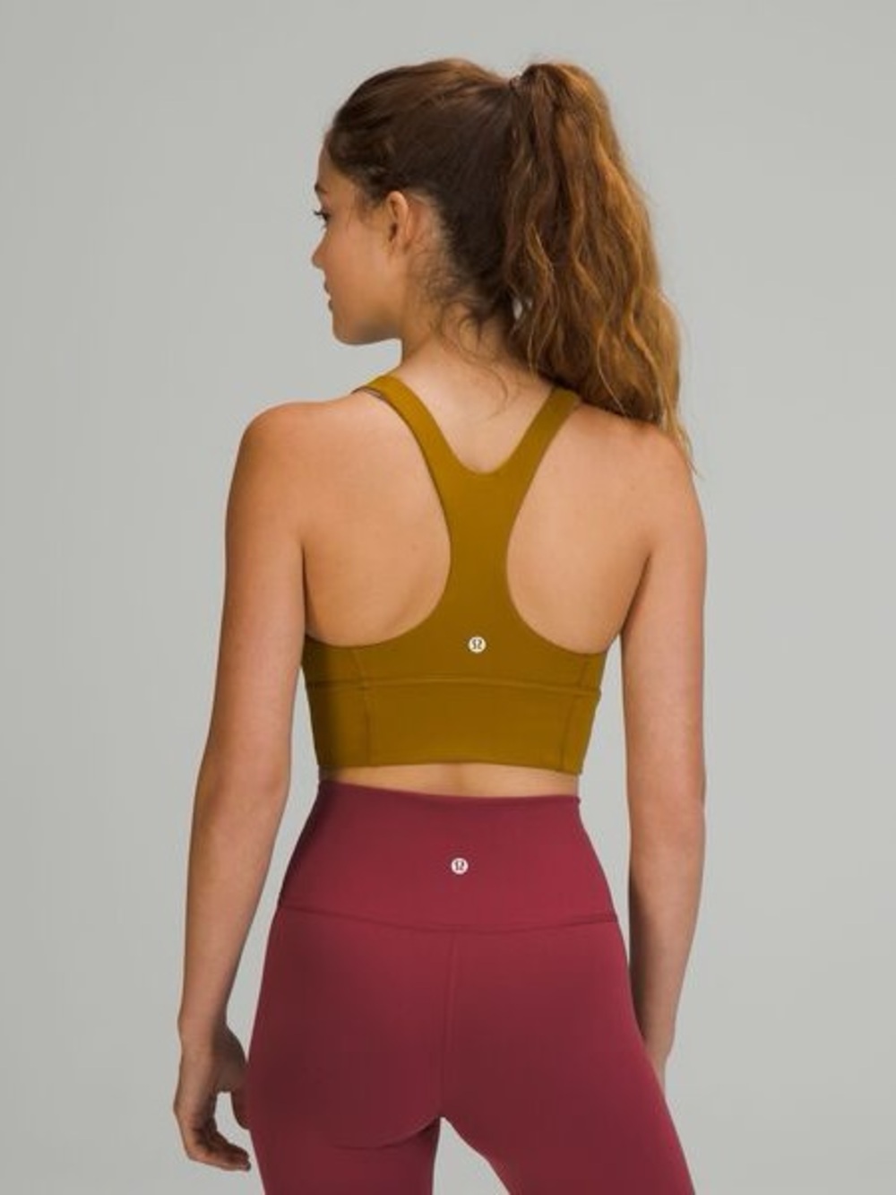 Lululemon Wunder Train Longline Bra *Medium Support, C/D Cup Golf Spice Size 2